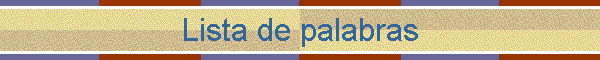 Lista de palabras